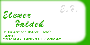 elemer haldek business card